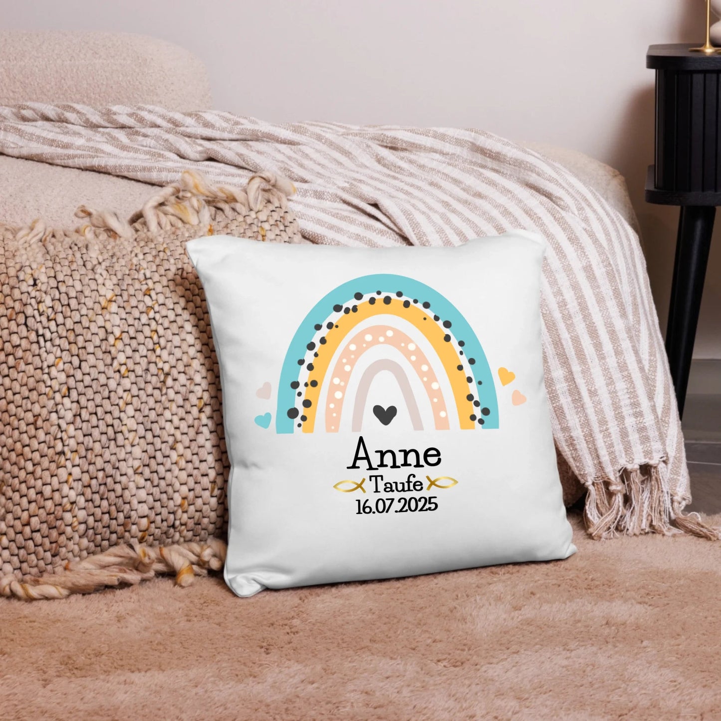 Personalisiertes Taufkissen aus Baumwolle (40x40cm) Little Mathilda Little Mathilda Kissen