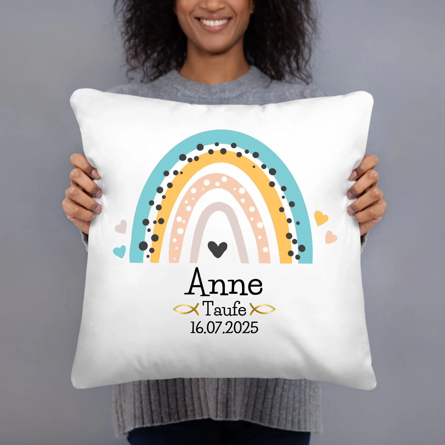 Personalisiertes Taufkissen aus Baumwolle (40x40cm) Little Mathilda Little Mathilda Kissen