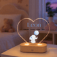 Personalisiertes Acryl-Nachtlicht Baby Elefant mit Namen & Geburtsdaten Little Mathilda Little Mathilda Nachtlicht
