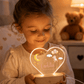 Personalisiertes Acryl-Nachtlicht Herzform mit Namen & Geburtsdaten Little Mathilda Little Mathilda Nachtlicht