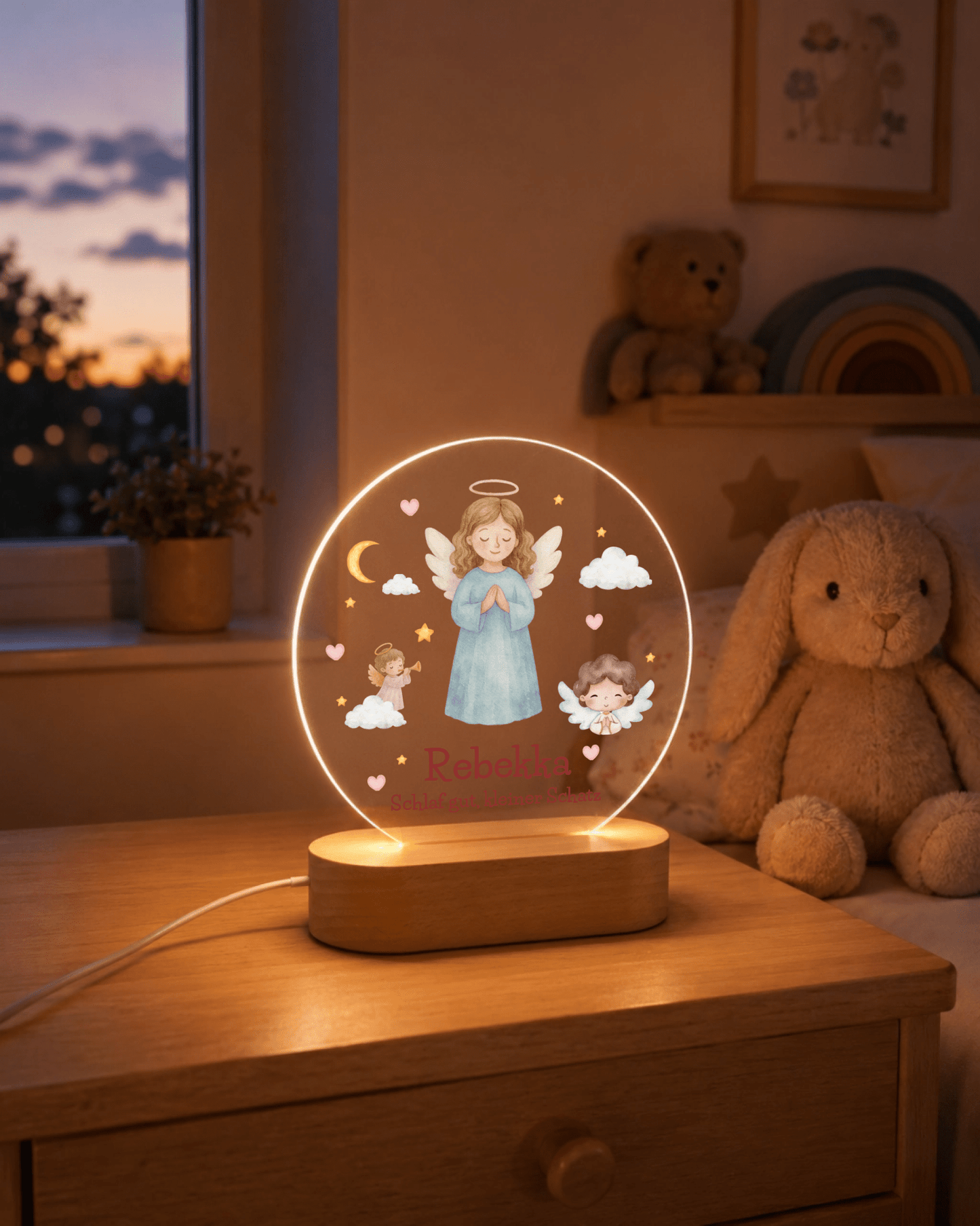 Personalisiertes Acryl-Nachtlicht mit Namen – Gute-Nacht-Licht für Kinder Little Mathilda Little Mathilda Nachtlicht
