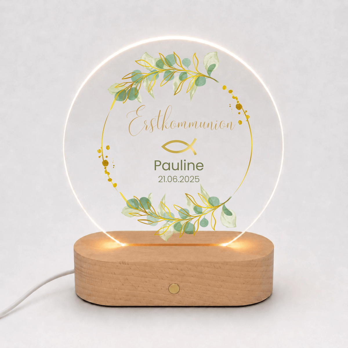 Personalisiertes Acryl-Nachtlicht zur Erstkommunion, Kommunion oder Konfirmation Little Mathilda Little Mathilda Nachtlicht