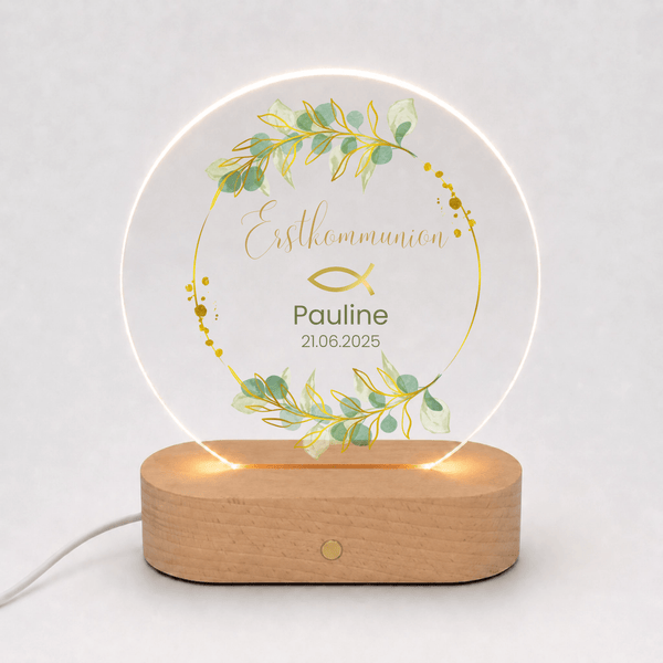 Personalisiertes Acryl-Nachtlicht zur Erstkommunion, Kommunion oder Konfirmation Little Mathilda Little Mathilda Nachtlicht