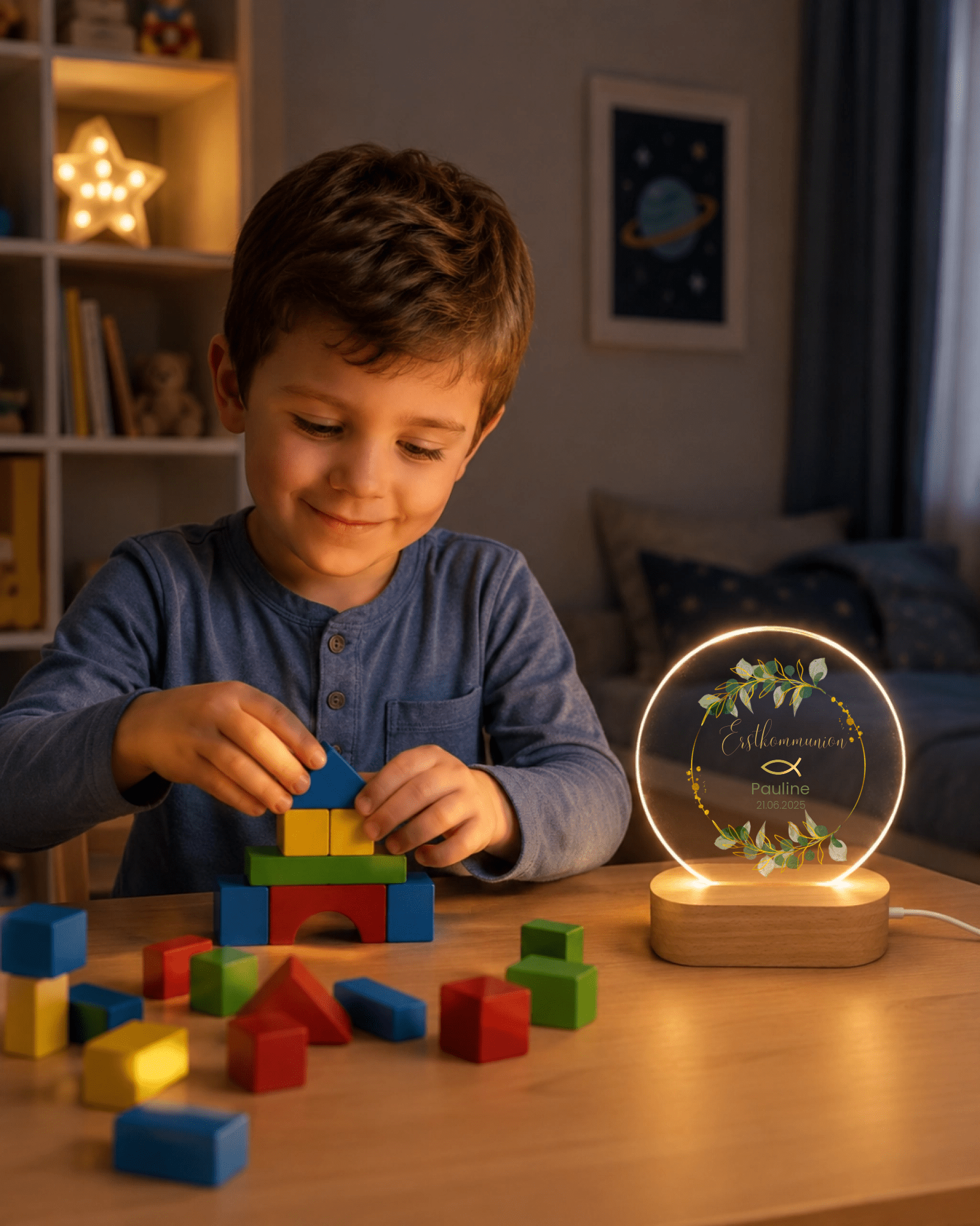 Personalisiertes Acryl - Nachtlicht zur Erstkommunion, Kommunion oder Konfirmation Little Mathilda Little Mathilda Nachtlicht