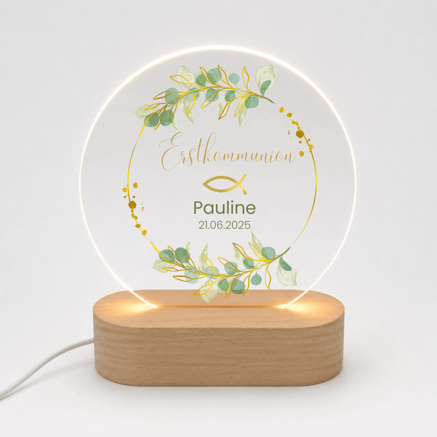 Personalisiertes Acryl - Nachtlicht zur Erstkommunion, Kommunion oder Konfirmation Little Mathilda Little Mathilda Nachtlicht
