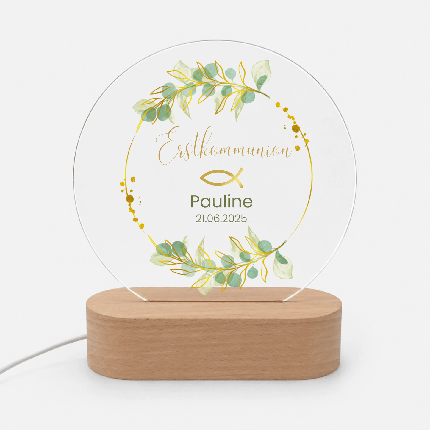 Personalisiertes Acryl - Nachtlicht zur Erstkommunion, Kommunion oder Konfirmation Little Mathilda Little Mathilda Nachtlicht
