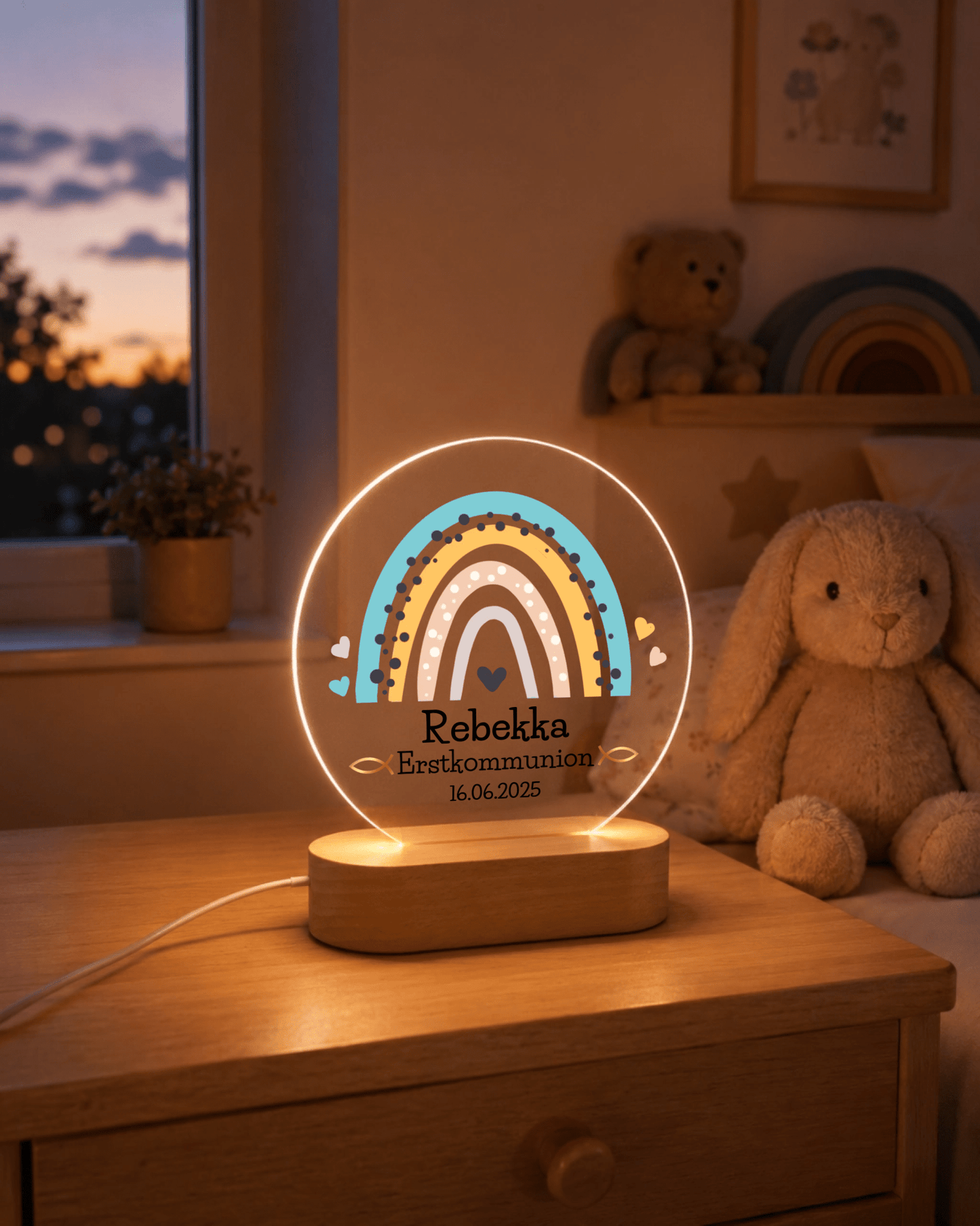 Personalisiertes Geschenk zur Taufe & Kommunion – Nachtlicht mit Namen Little Mathilda Little Mathilda Nachtlicht