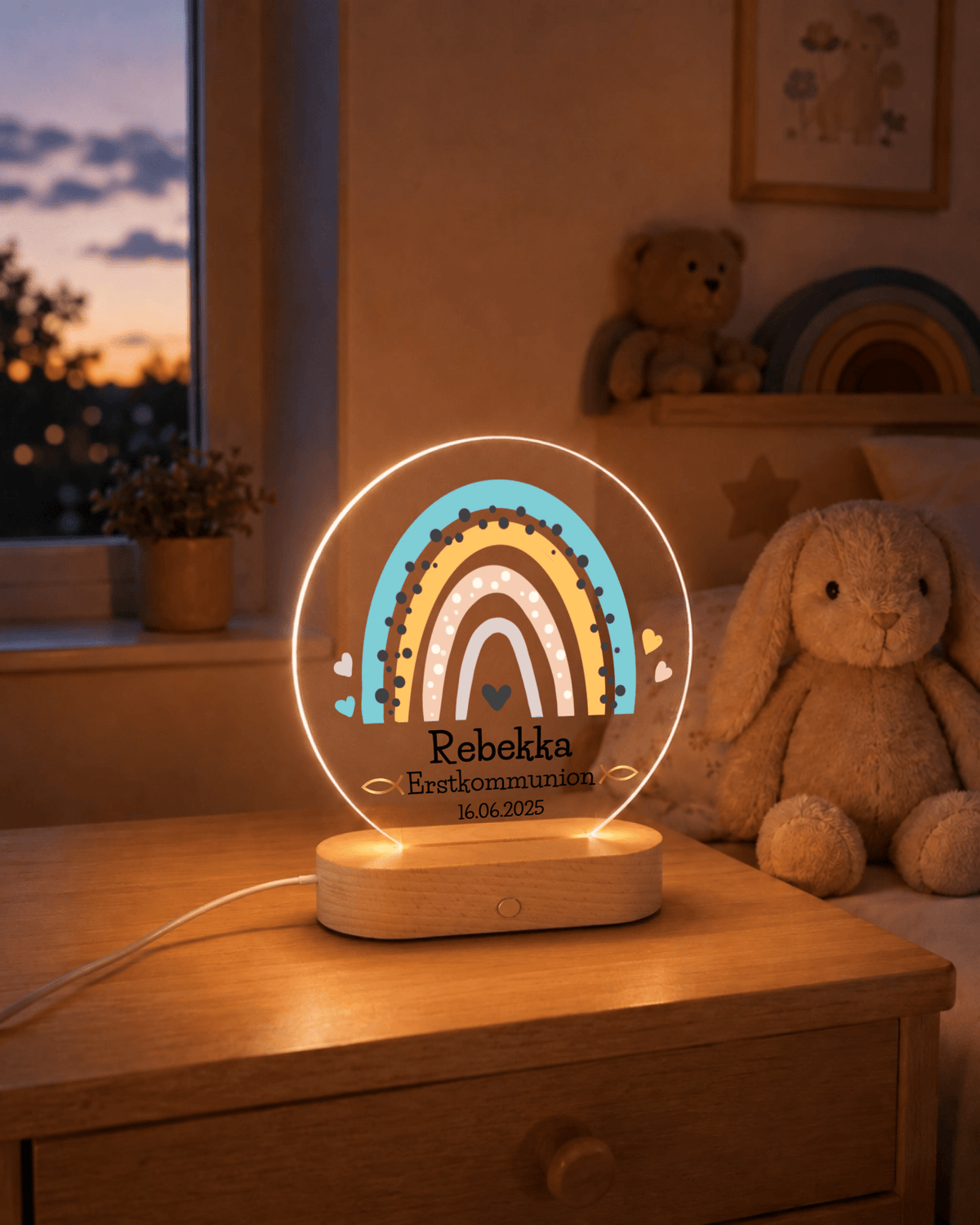 Personalisiertes Geschenk zur Taufe & Kommunion – Nachtlicht mit Namen Little Mathilda Little Mathilda Nachtlicht