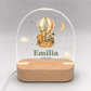 Personalisiertes Nachtlicht mit Namen und Datum – Safari-Tiere im Heißluftballon Little Mathilda Little Mathilda Nachtlicht