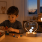 Personalisiertes Acryl - Nachtlicht Baby Elefant mit Namen & Geburtsdaten Little Mathilda Little Mathilda