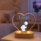 Personalisiertes Acryl - Nachtlicht Baby Elefant mit Namen & Geburtsdaten Little Mathilda Little Mathilda