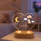 Personalisiertes Acryl-Nachtlicht Herzform mit Namen & Geburtsdaten Little Mathilda Little Mathilda