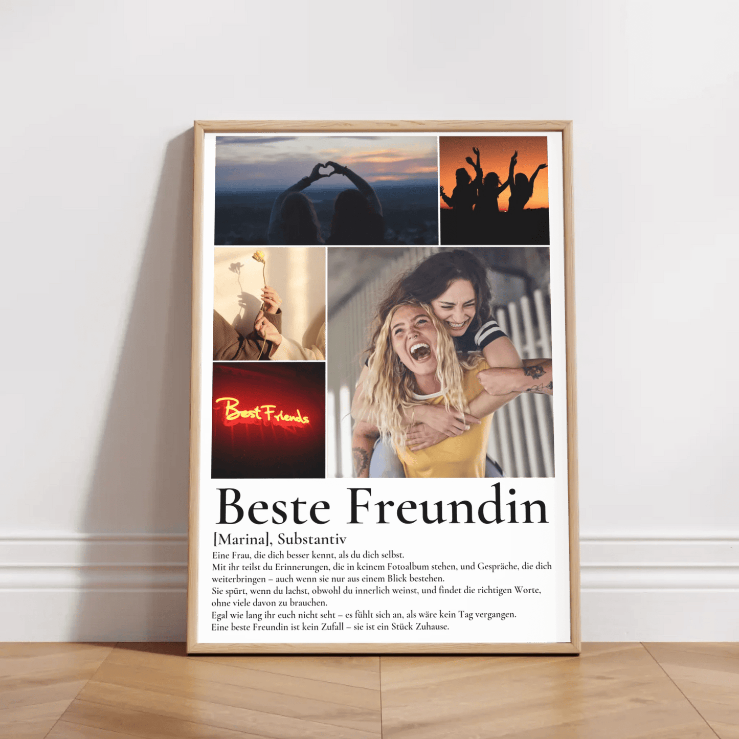 Beste Freundin Geschenk - personalisiertes Definitions Poster Beste Freundin Little Mathilda Little Mathilda Poster