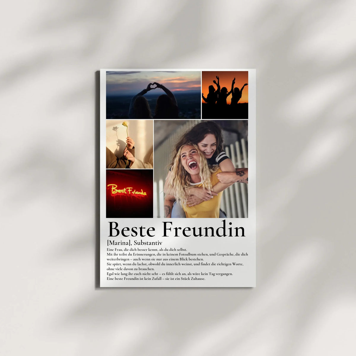 Beste Freundin Geschenk - personalisiertes Definitions Poster Beste Freundin Little Mathilda Little Mathilda Poster