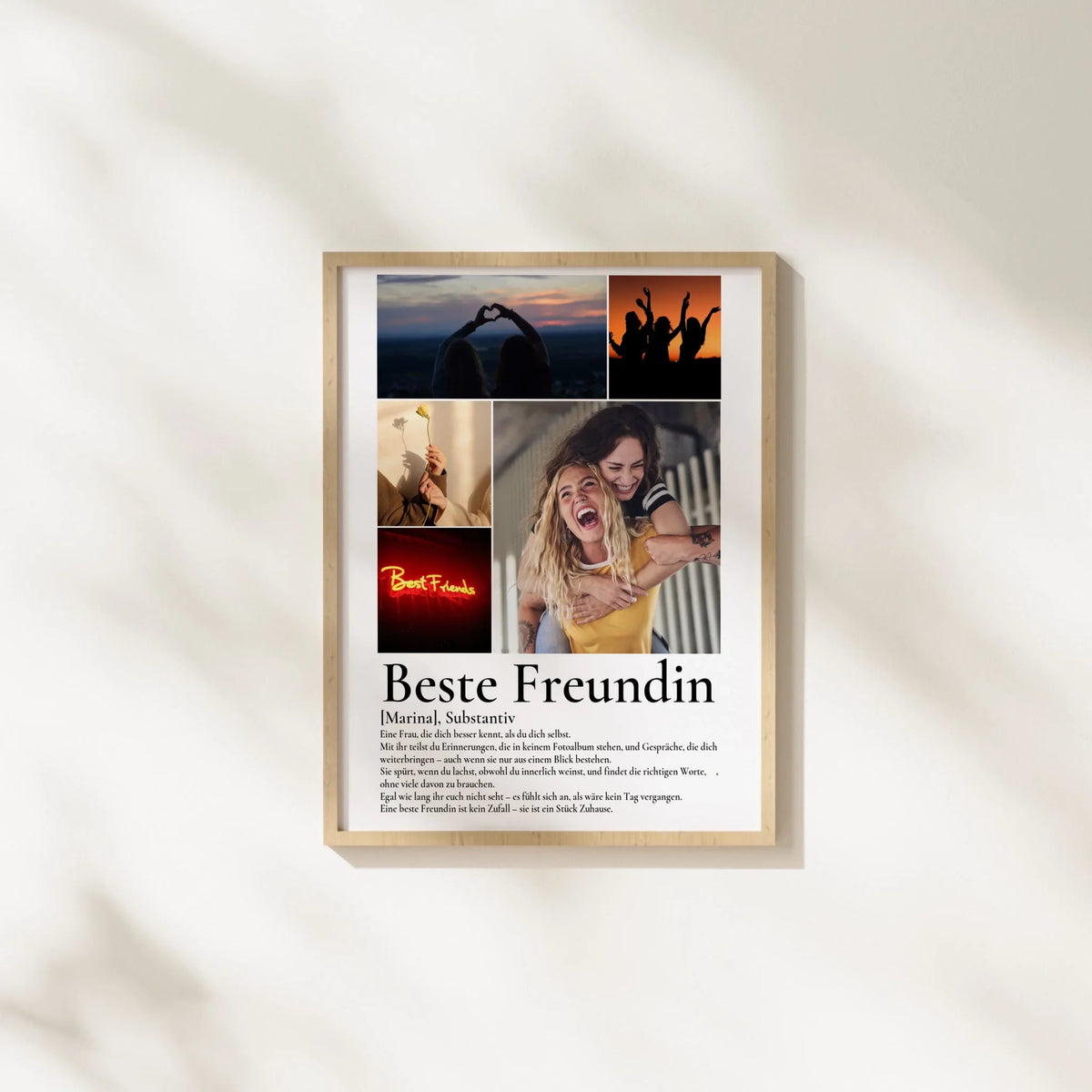 Beste Freundin Geschenk - personalisiertes Definitions Poster Beste Freundin Little Mathilda Little Mathilda Poster