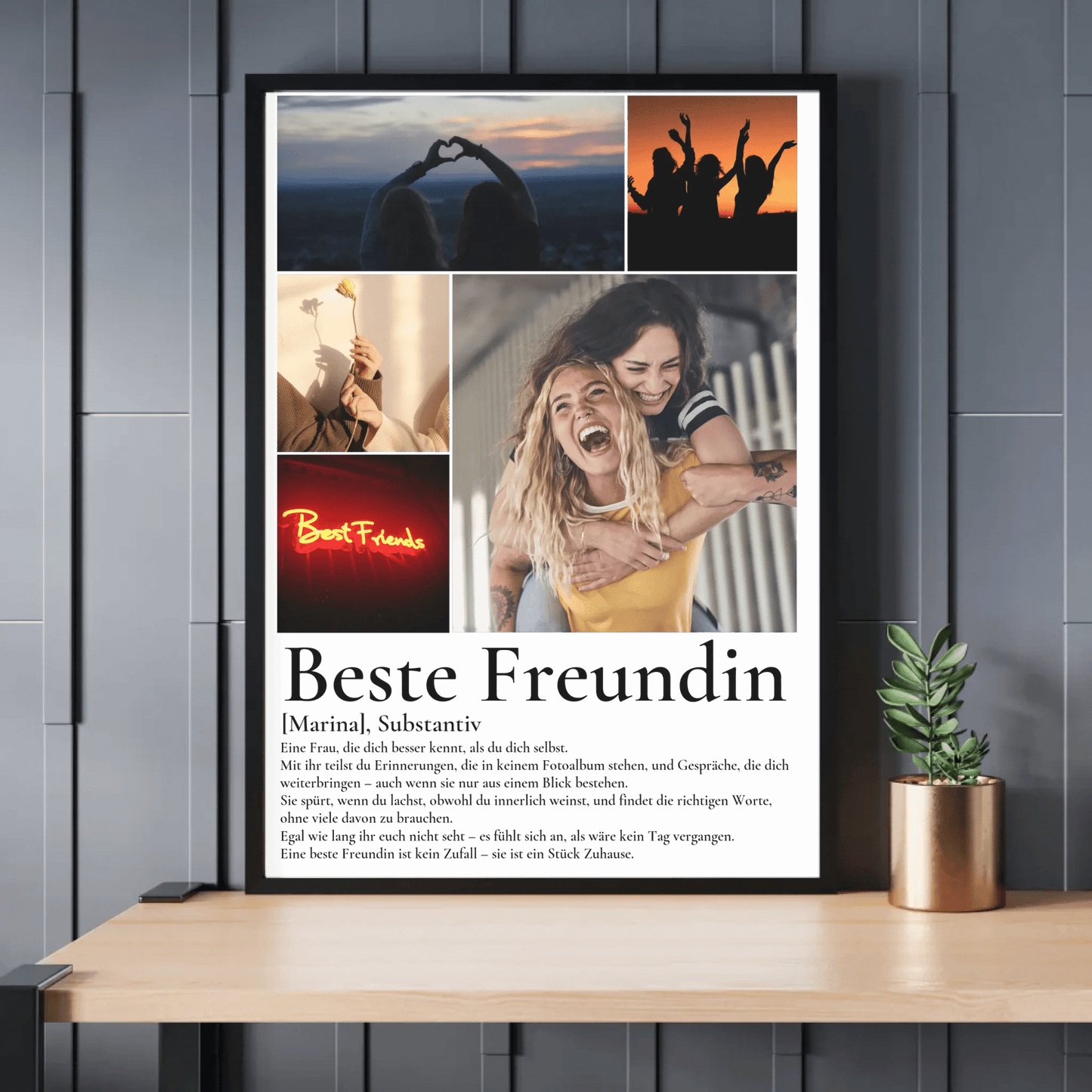 Beste Freundin Geschenk - personalisiertes Definitions Poster Beste Freundin Little Mathilda Little Mathilda Poster