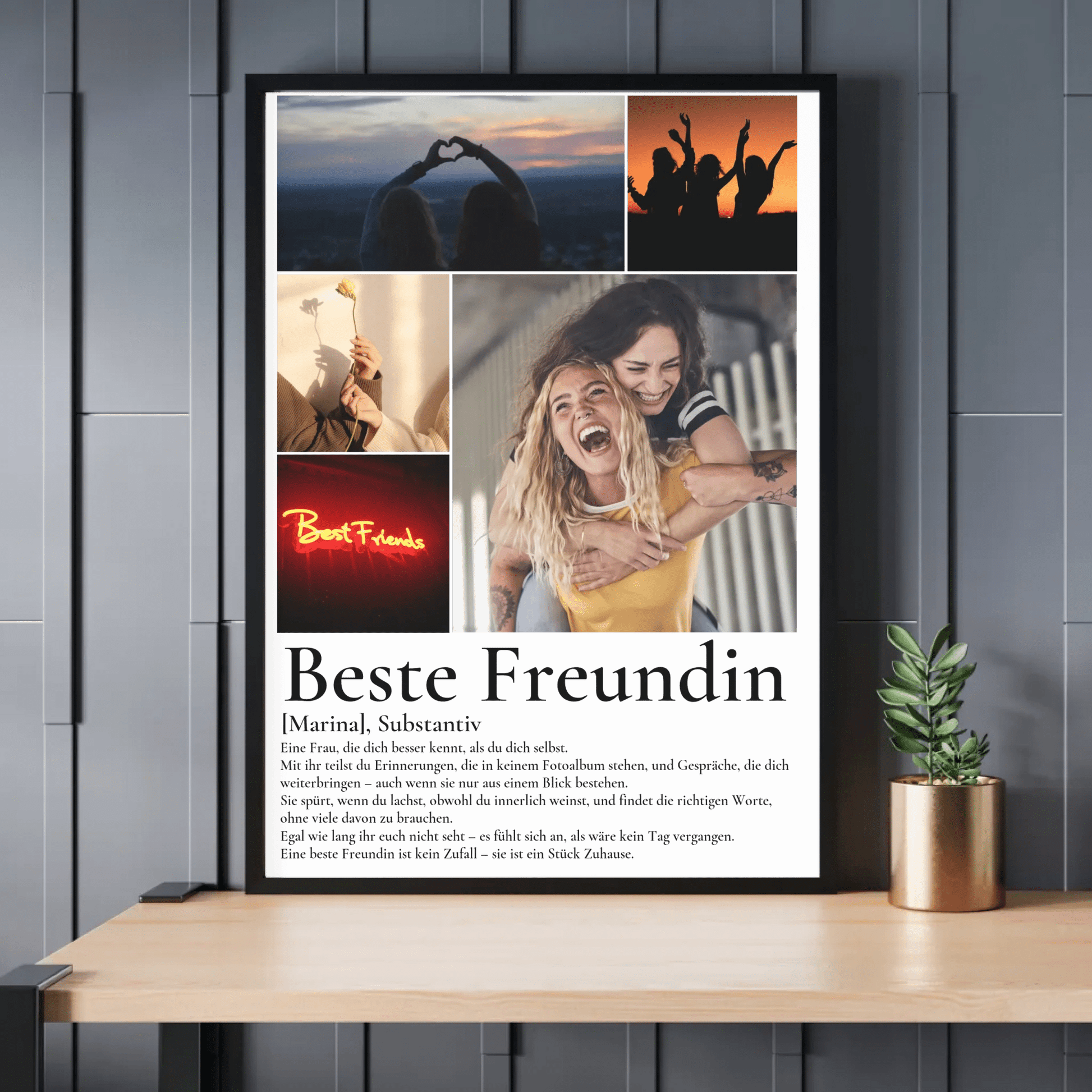 Beste Freundin Geschenk - personalisiertes Definitions Poster Beste Freundin Little Mathilda Little Mathilda Poster