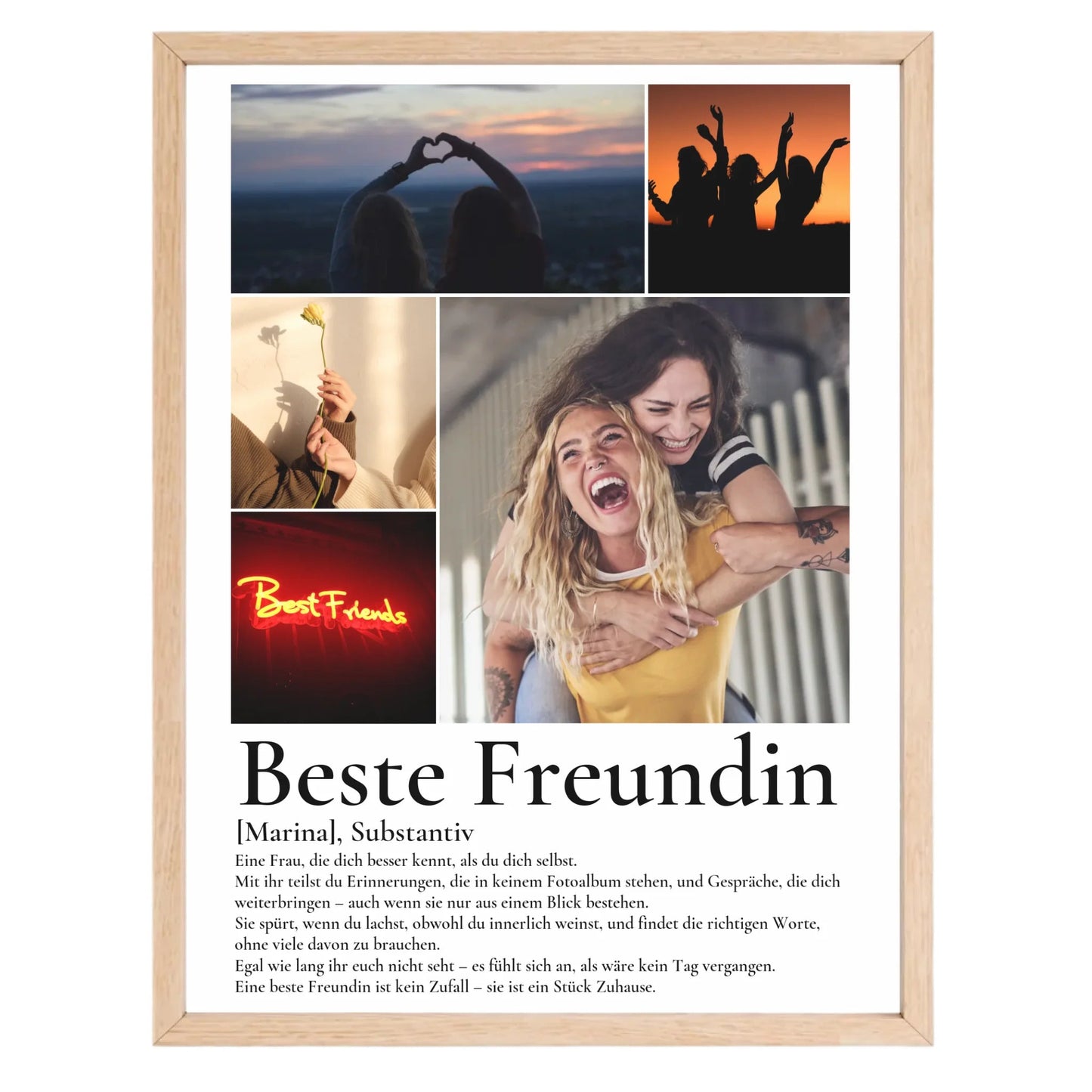Beste Freundin Geschenk - personalisiertes Definitions Poster Beste Freundin Little Mathilda Little Mathilda Poster