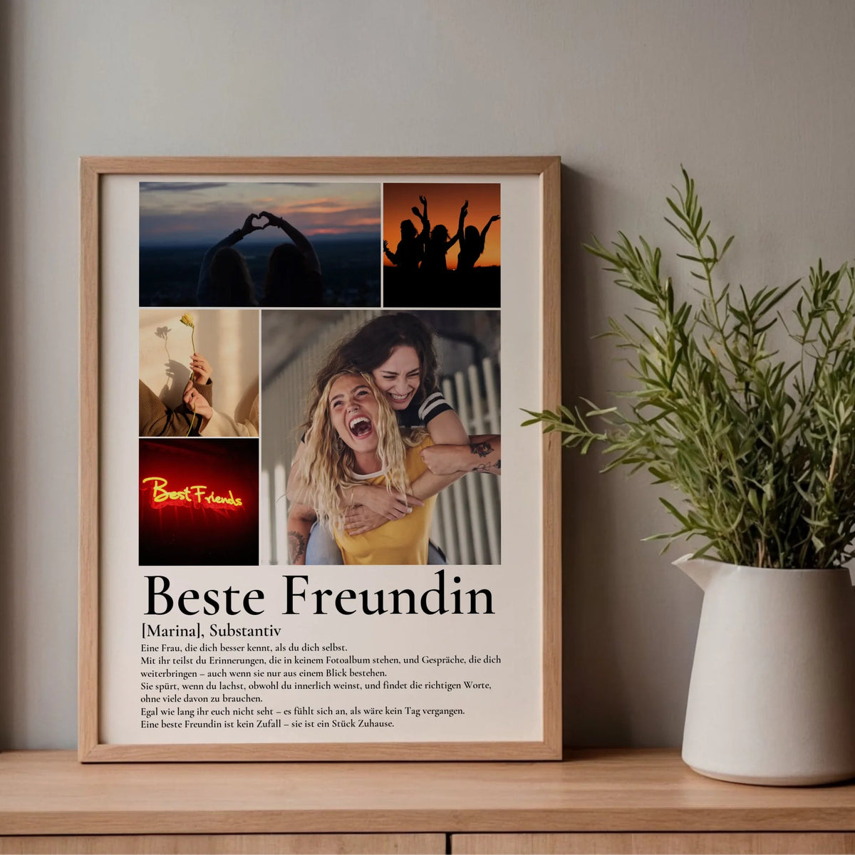 Beste Freundin Geschenk - personalisiertes Definitions Poster Beste Freundin Little Mathilda Little Mathilda Poster