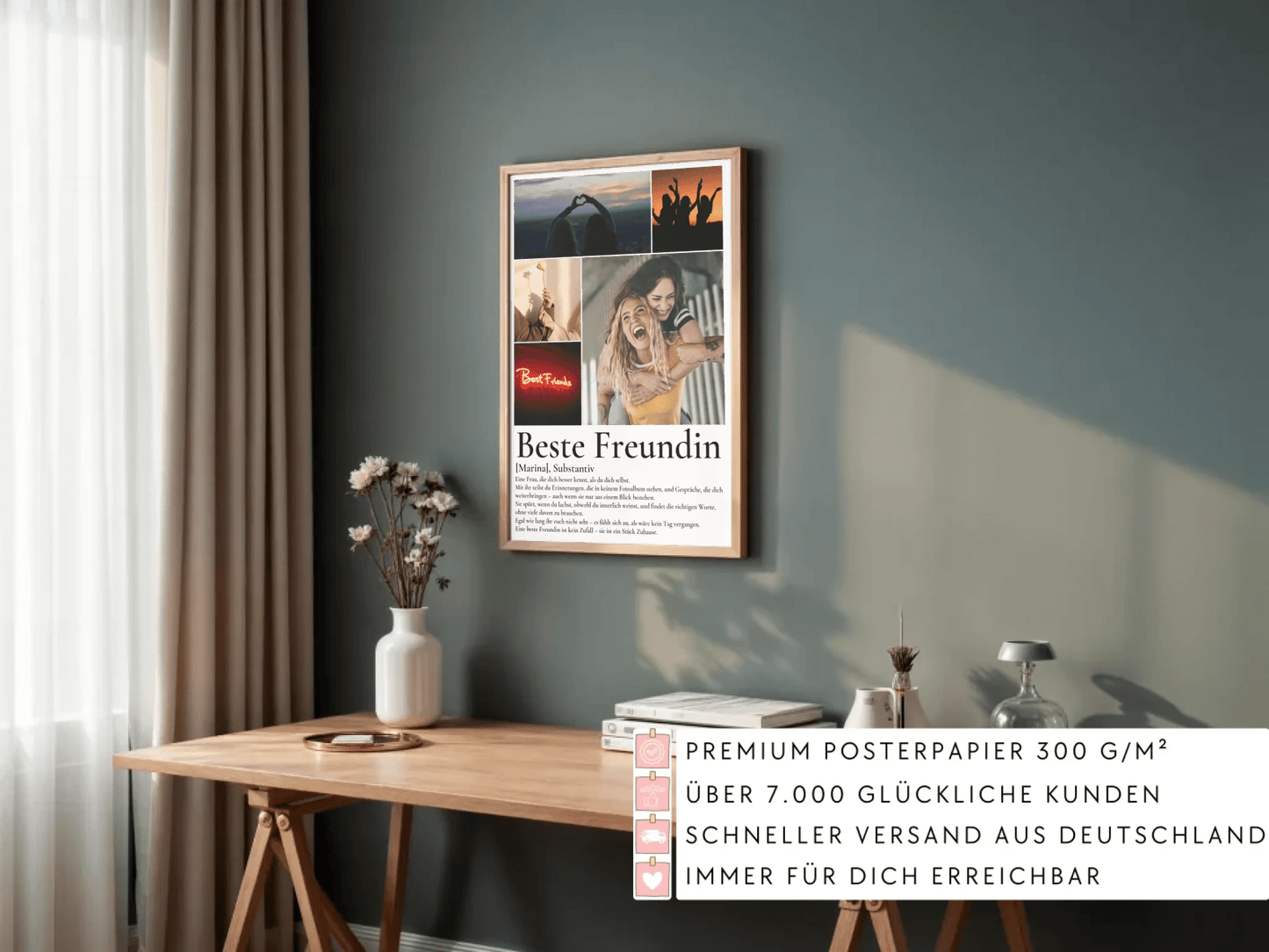 Beste Freundin Geschenk - personalisiertes Definitions Poster Beste Freundin Little Mathilda Little Mathilda Poster