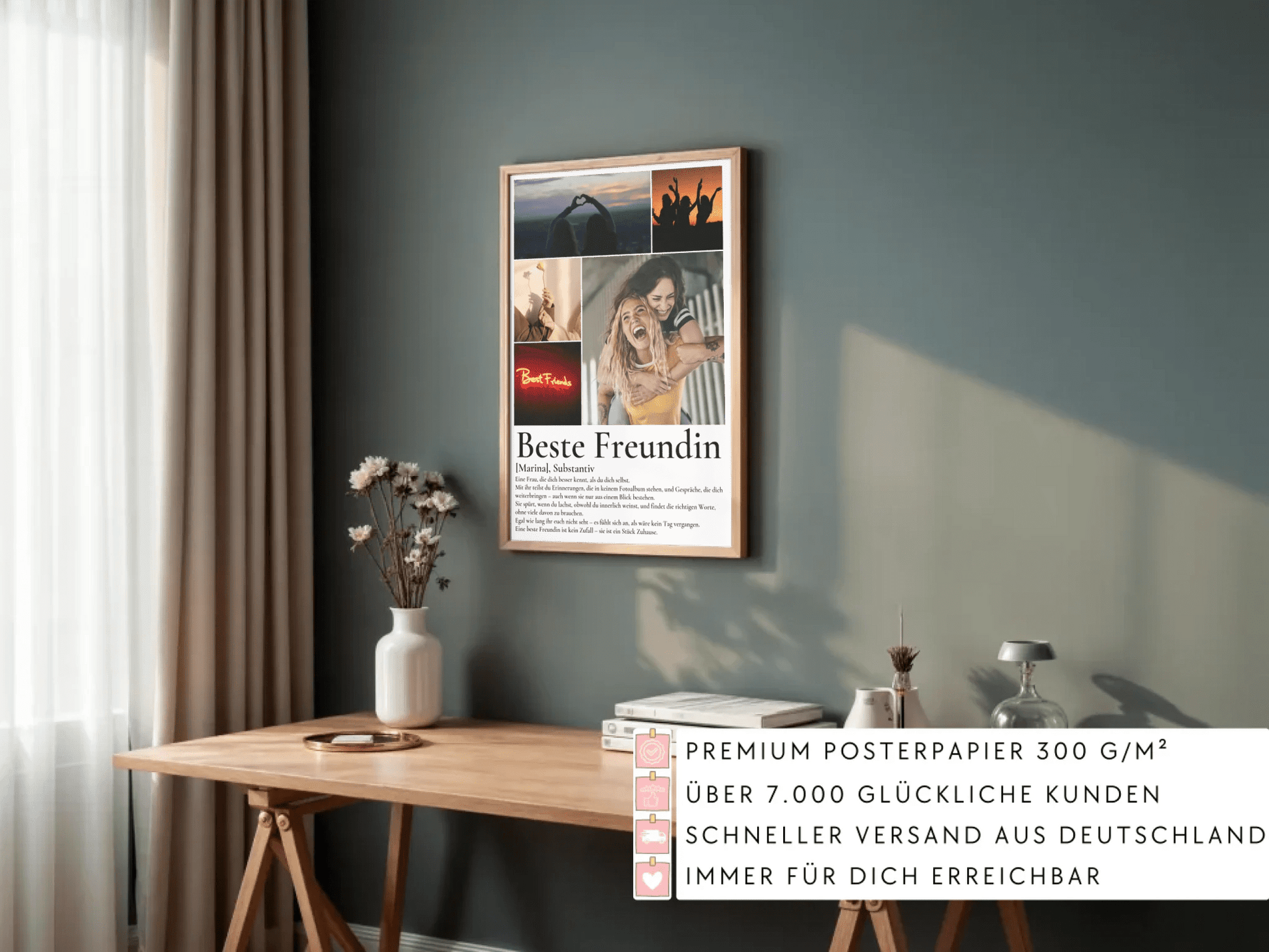 Beste Freundin Geschenk - personalisiertes Definitions Poster Beste Freundin Little Mathilda Little Mathilda Poster