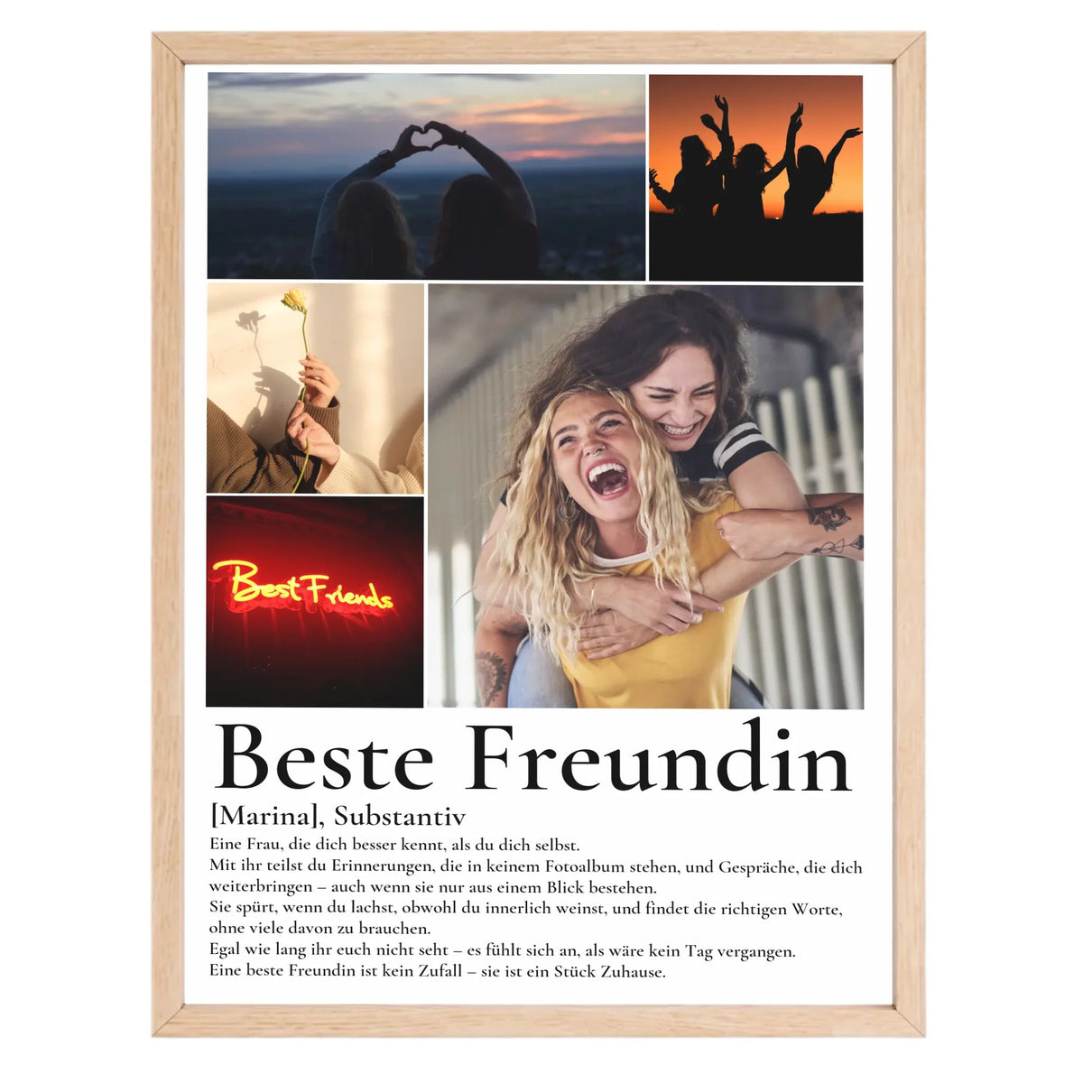 Beste Freundin Geschenk - personalisiertes Definitions Poster Beste Freundin Little Mathilda Little Mathilda Poster