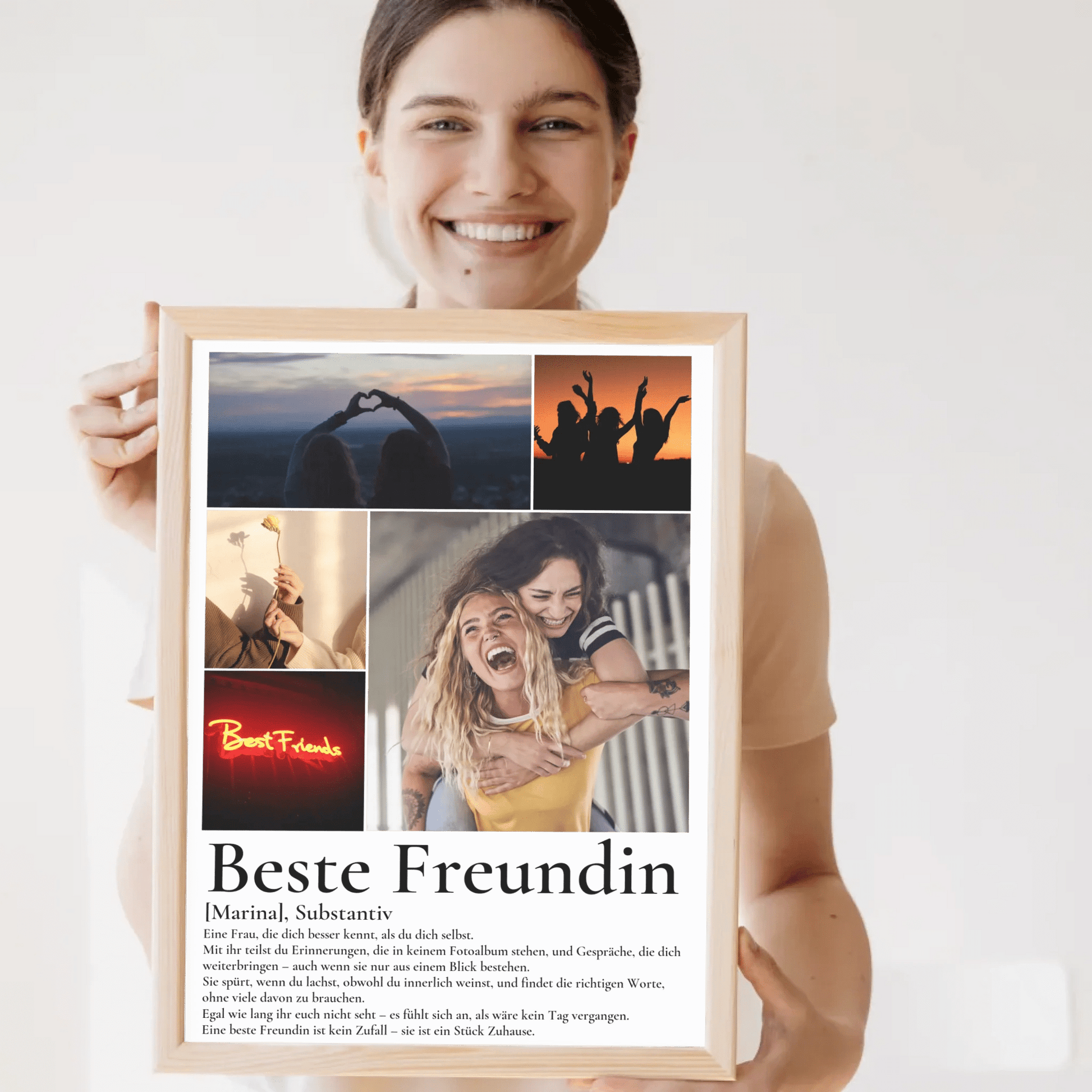 Beste Freundin Geschenk - personalisiertes Definitions Poster Beste Freundin Little Mathilda Little Mathilda Poster