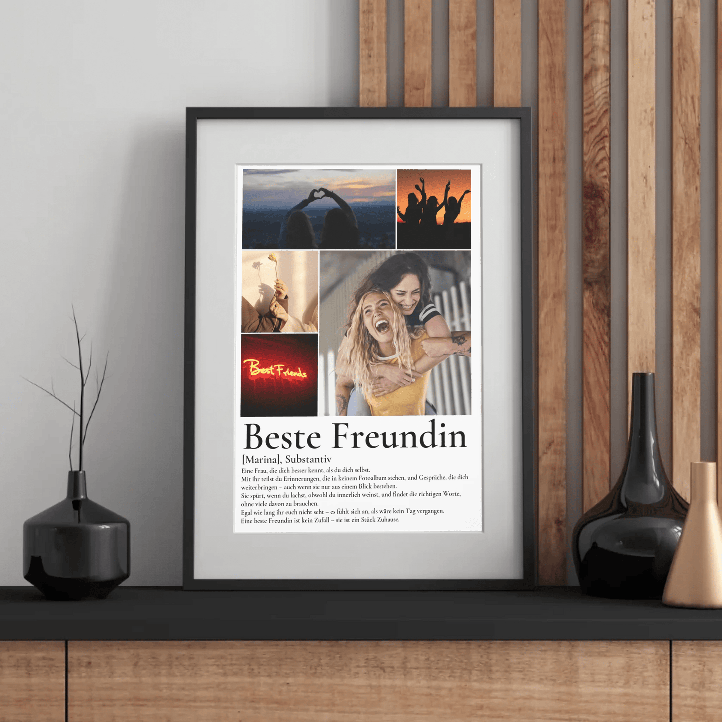 Beste Freundin Geschenk - personalisiertes Definitions Poster Beste Freundin Little Mathilda Little Mathilda Poster