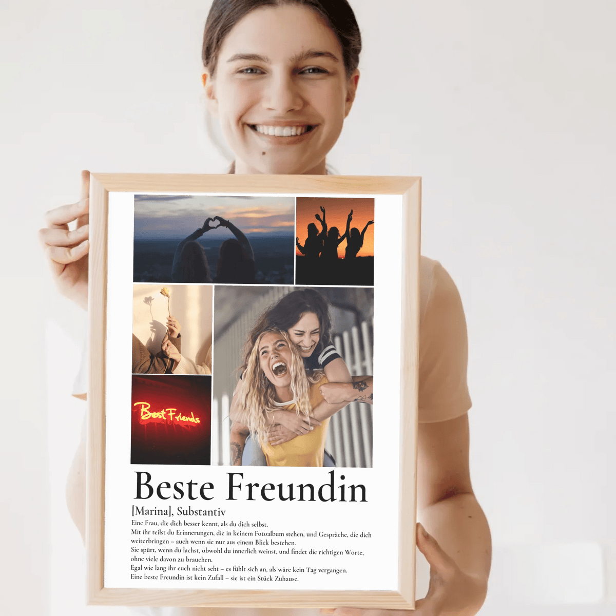 Beste Freundin Geschenk - personalisiertes Definitions Poster Beste Freundin Little Mathilda Little Mathilda Poster