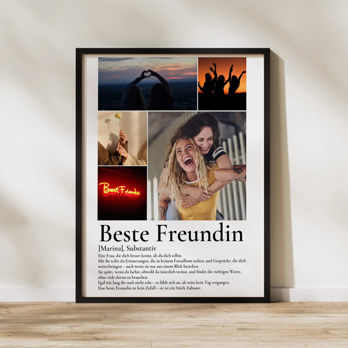 Beste Freundin Geschenk - personalisiertes Definitions Poster Beste Freundin Little Mathilda Little Mathilda Poster