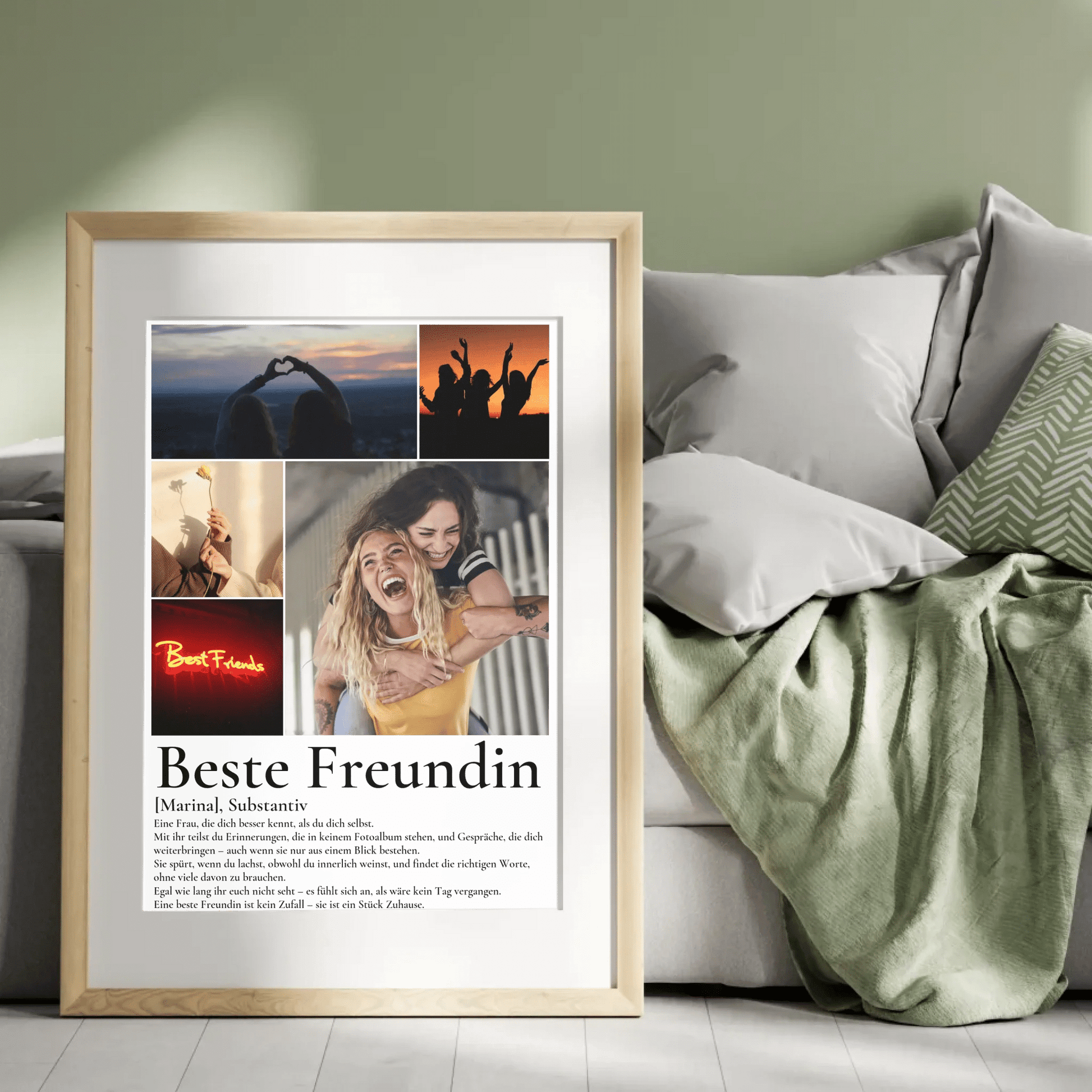 Beste Freundin Geschenk - personalisiertes Definitions Poster Beste Freundin Little Mathilda Little Mathilda Poster
