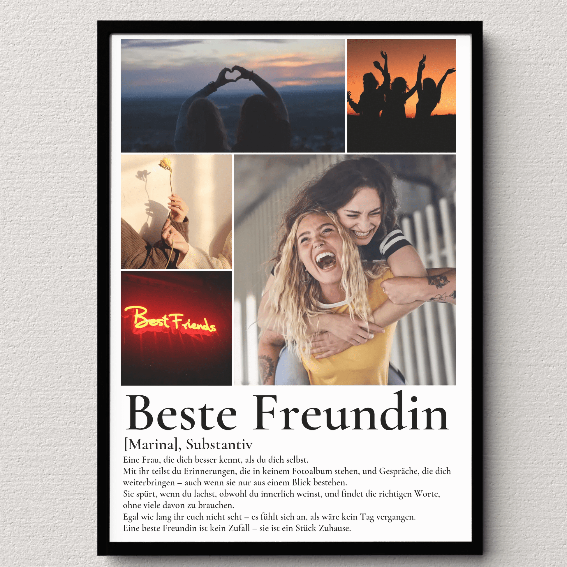 Beste Freundin Geschenk - personalisiertes Definitions Poster Beste Freundin Little Mathilda Little Mathilda Poster