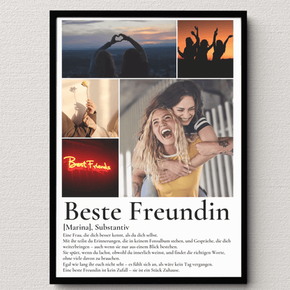 Beste Freundin Geschenk - personalisiertes Definitions Poster Beste Freundin Little Mathilda Little Mathilda Poster