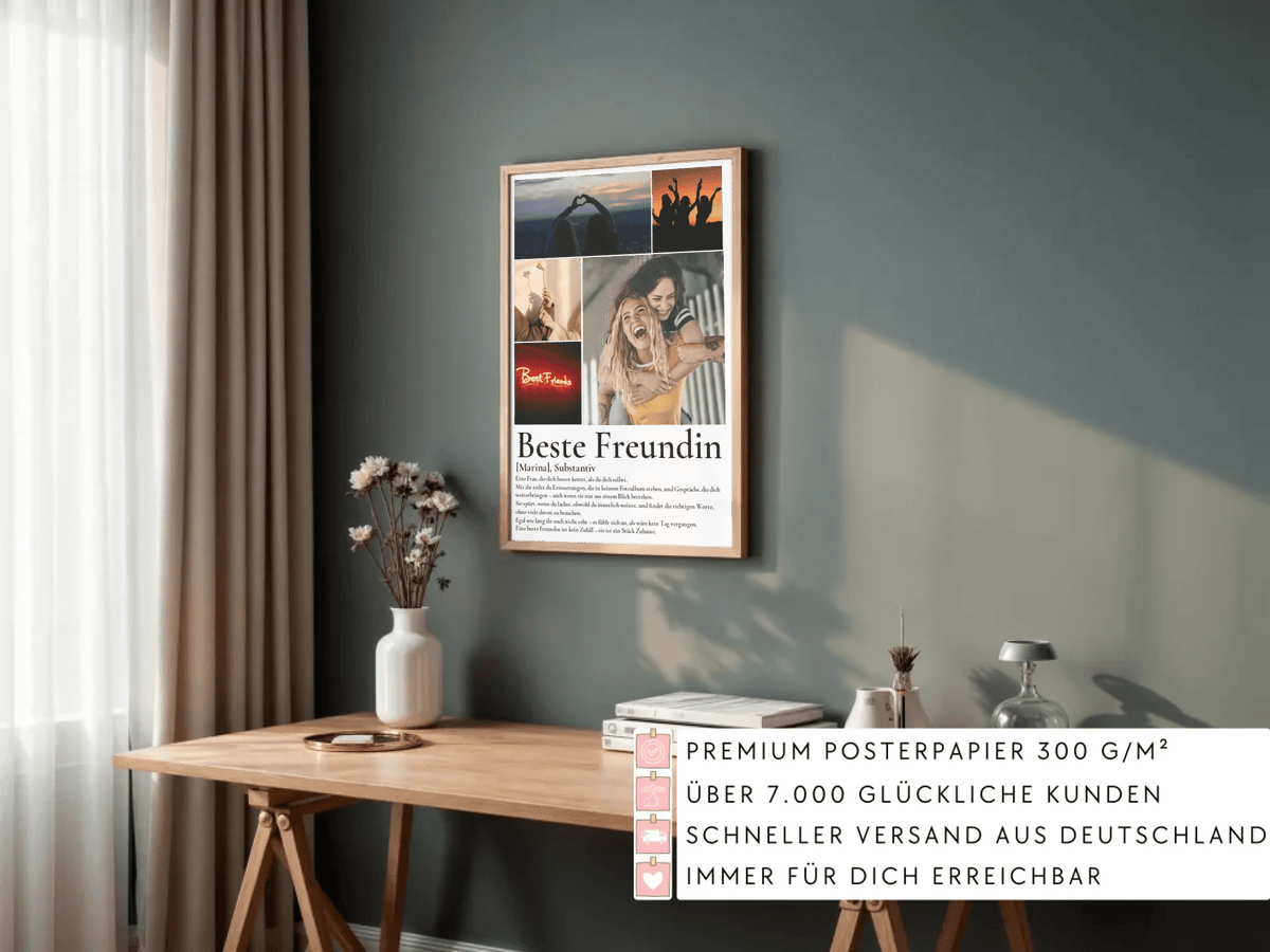 Beste Freundin Geschenk - personalisiertes Definitions Poster Beste Freundin Little Mathilda Little Mathilda Poster