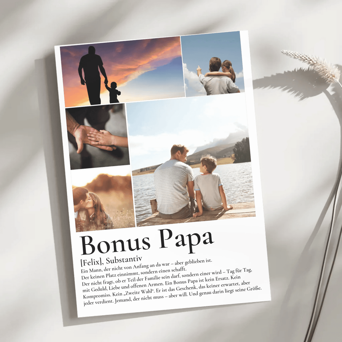 Bonus Papa- Personalisiertes Poster mit Fotos Little Mathilda Little Mathilda Poster