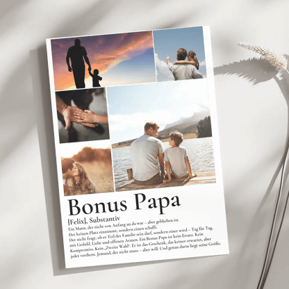 Bonus Papa- Personalisiertes Poster mit Fotos Little Mathilda Little Mathilda Poster