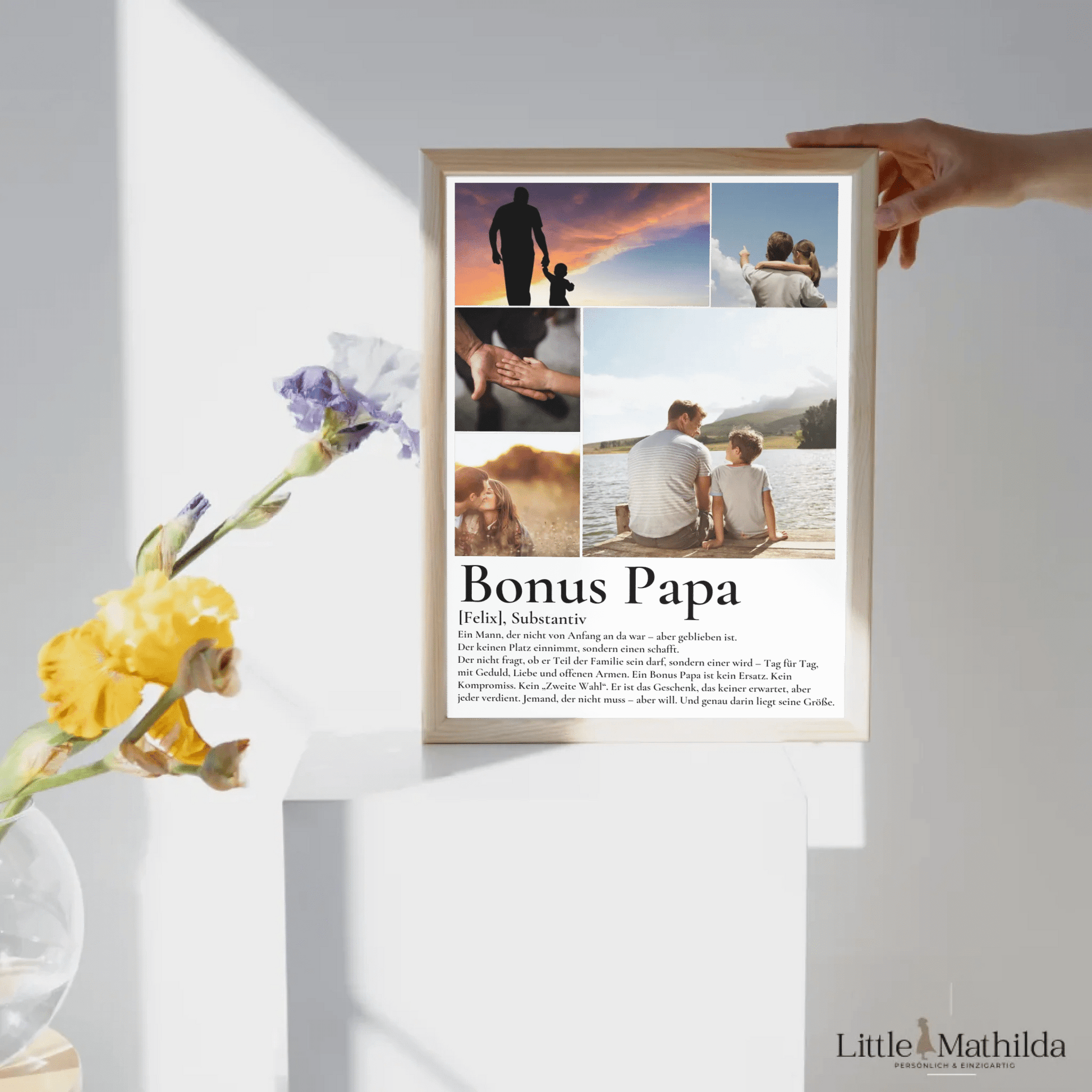 Bonus Papa - Personalisiertes Poster mit Fotos Little Mathilda Little Mathilda Poster