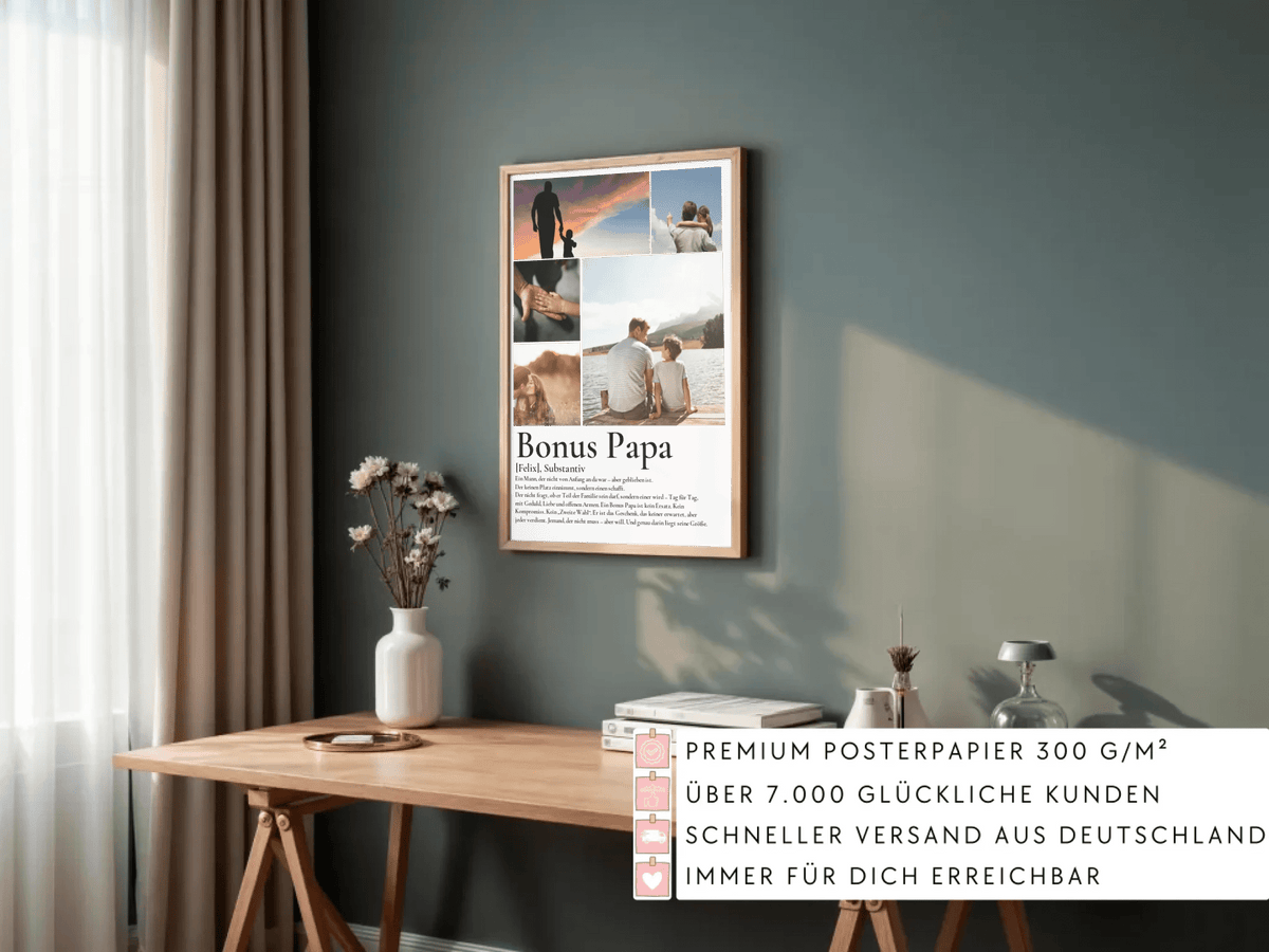 Bonus Papa- Personalisiertes Poster mit Fotos Little Mathilda Little Mathilda Poster