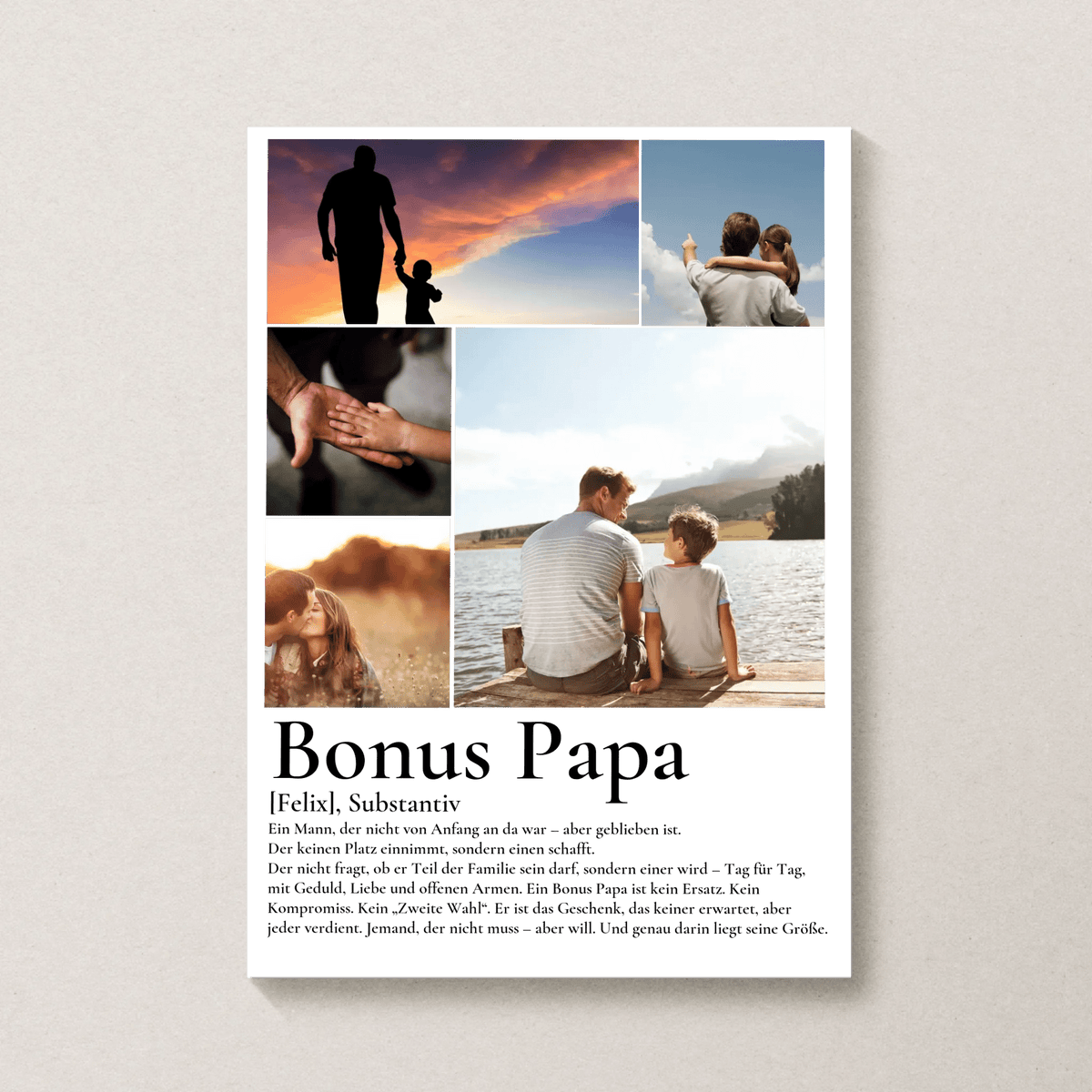 Bonus Papa- Personalisiertes Poster mit Fotos Little Mathilda Little Mathilda Poster