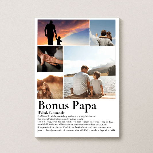 Bonus Papa- Personalisiertes Poster mit Fotos Little Mathilda Little Mathilda Poster