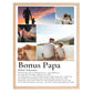 Bonus Papa- Personalisiertes Poster mit Fotos Little Mathilda Little Mathilda Poster