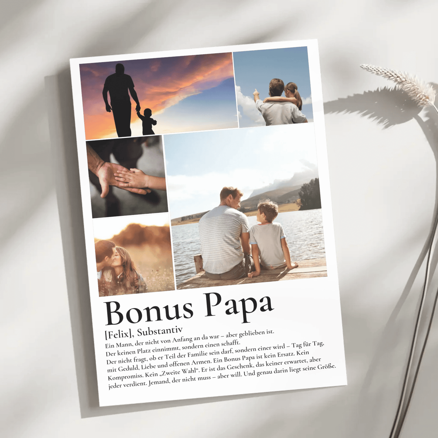 Bonus Papa - Personalisiertes Poster mit Fotos Little Mathilda Little Mathilda Poster