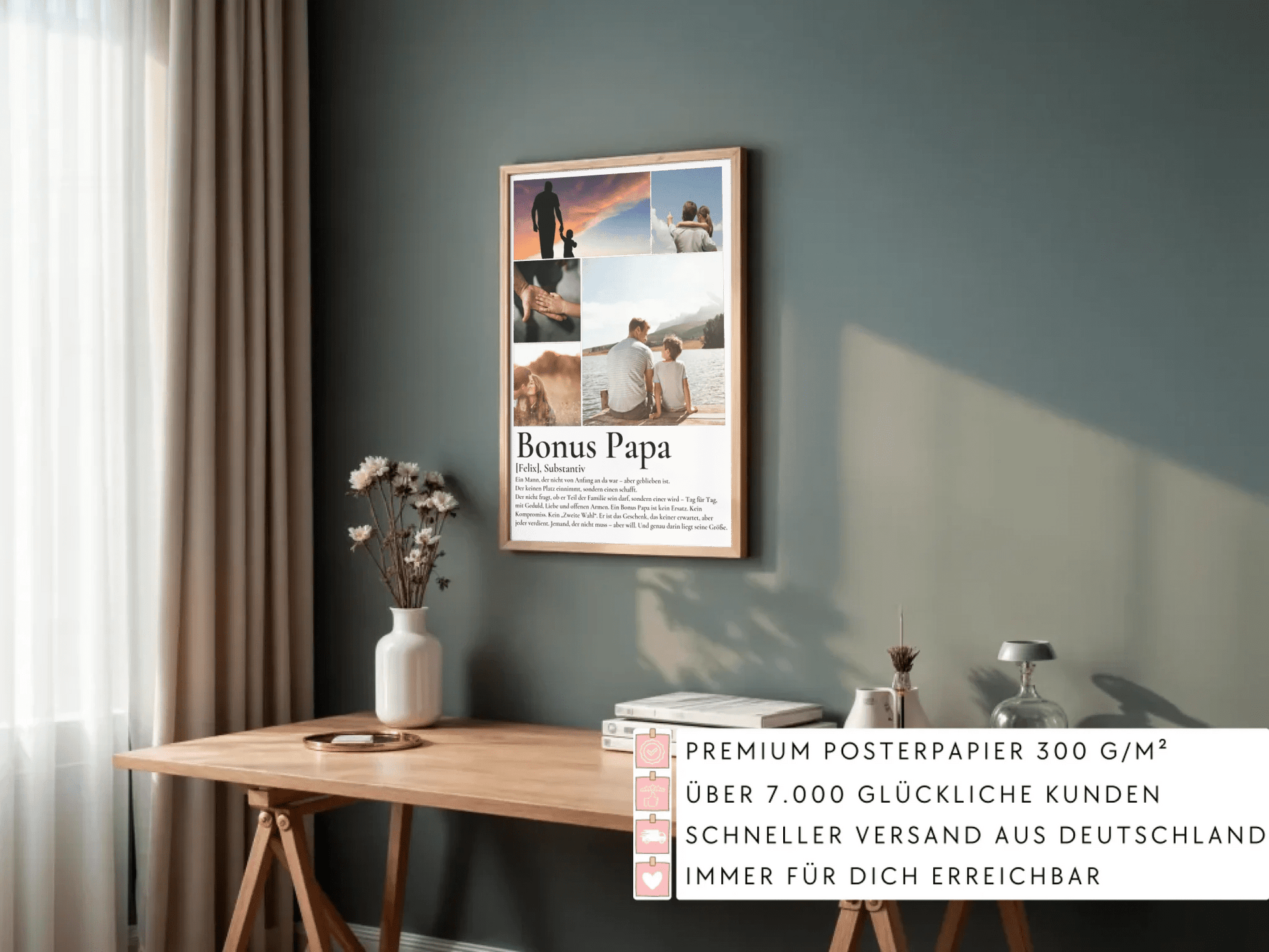 Bonus Papa - Personalisiertes Poster mit Fotos Little Mathilda Little Mathilda Poster
