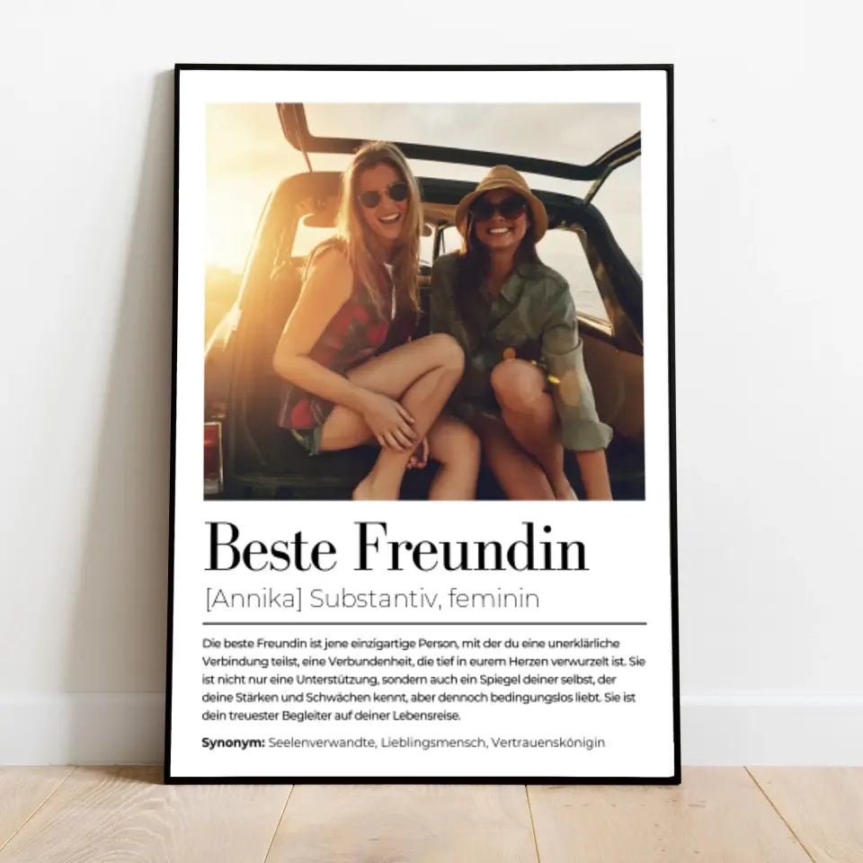 Poster Definitionsposter "Beste Freundin" Little Mathilda
