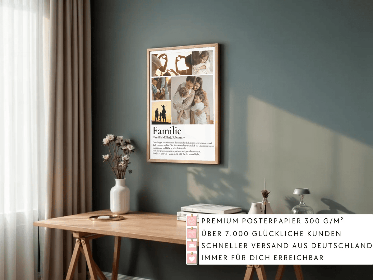 Familie - personalisiertes Definitions Poster als Fotocollage Little Mathilda Little Mathilda Poster