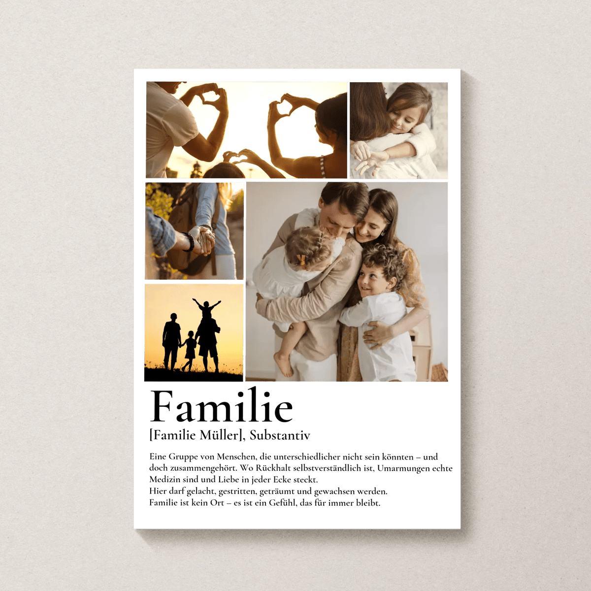 Familie - personalisiertes Definitions Poster als Fotocollage Little Mathilda Little Mathilda Poster