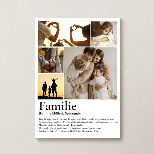 Familie - personalisiertes Definitions Poster als Fotocollage Little Mathilda Little Mathilda Poster