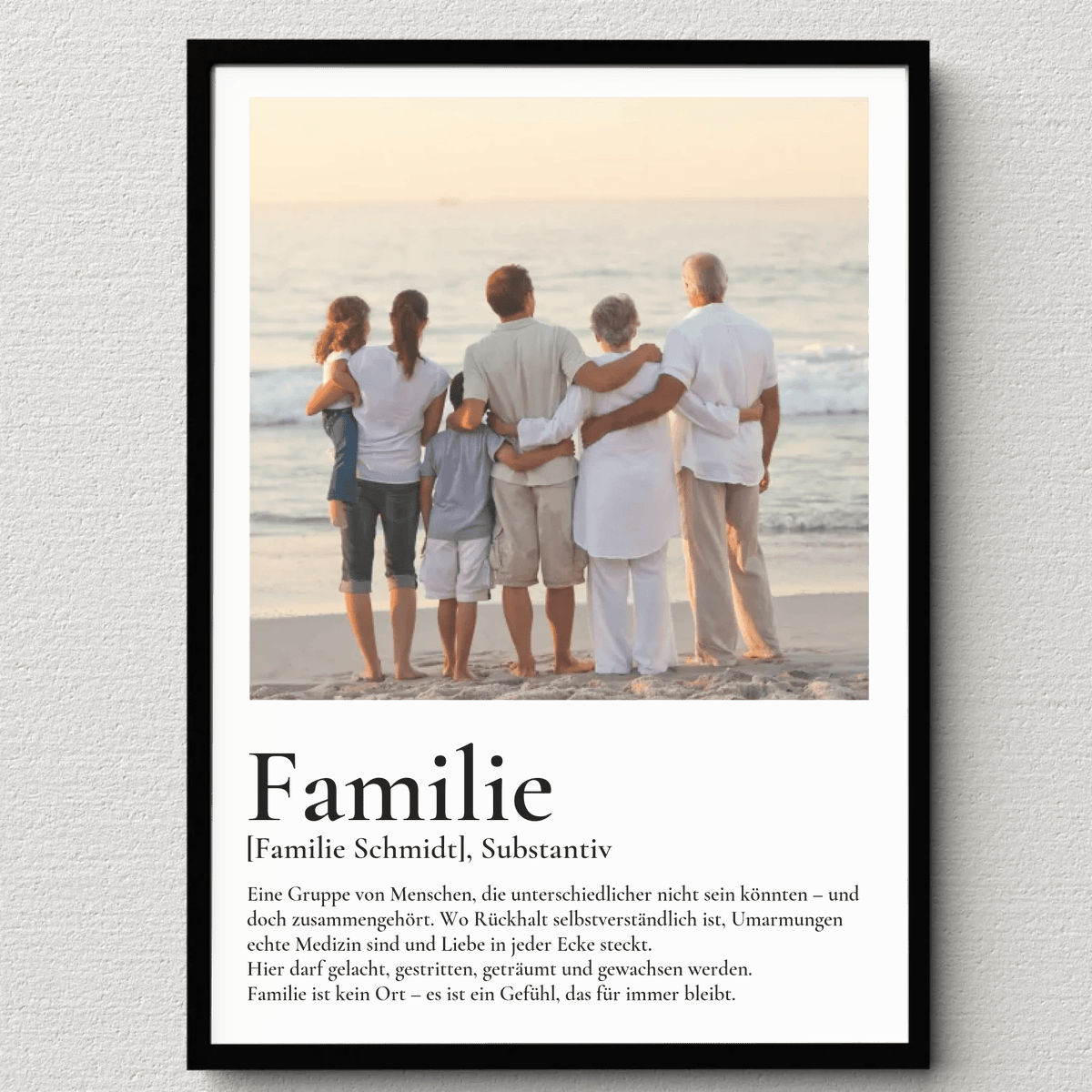 Familie - personalisiertes Definitions Poster mit Wunschfoto Little Mathilda Little Mathilda Poster