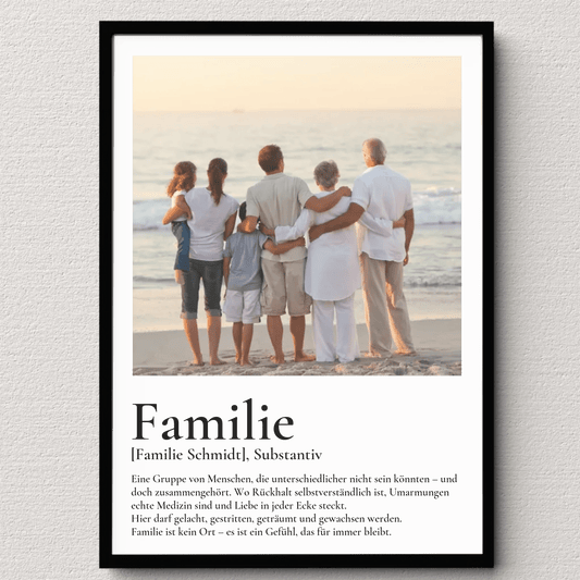 Familie - personalisiertes Definitions Poster mit Wunschfoto Little Mathilda Little Mathilda Poster