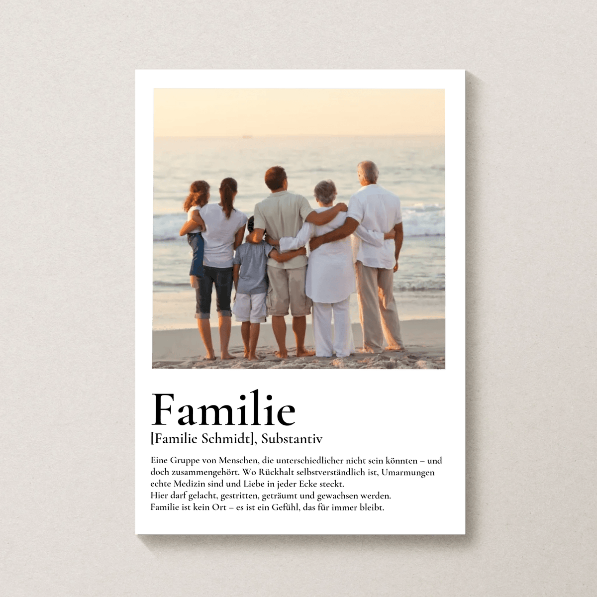 Familie - personalisiertes Definitions Poster mit Wunschfoto Little Mathilda Little Mathilda Poster